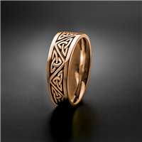 Wide Trinity Knot Wedding Ring in 18K Rose Gold